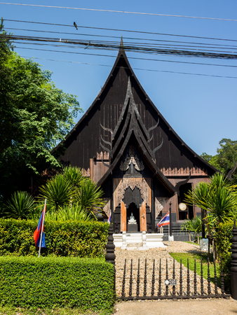 Baandam Museum & Gallery the Thai style traditional wooden house in northern Chiang Rai,Thailand.のeditorial素材