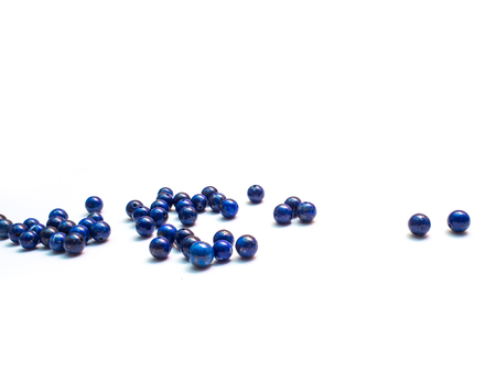 natural lapis lazuli on white backgroundの写真素材