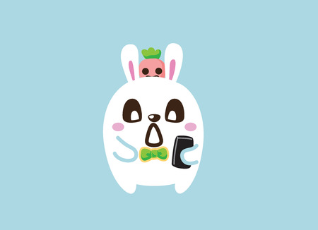 rabbit. Cute Animal vector illustrationの写真素材