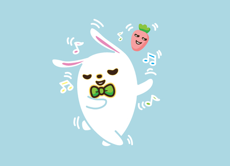 rabbit. Cute Animal vector illustrationの写真素材