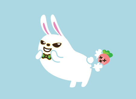 rabbit. Cute Animal vector illustrationの写真素材