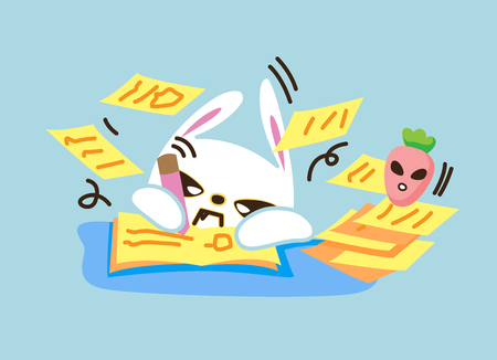 rabbit. Cute Animal vector illustrationの写真素材