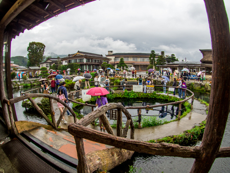 Oshino Hakkai, Wakuike, a small village in the Fuji Five Lake region, Japan - Sep 2018.のeditorial素材