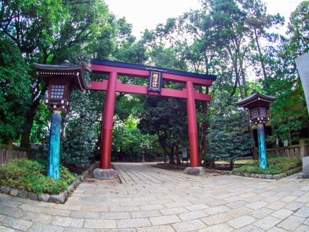Nezu Shrine or Nezu Jinja is a traditional and historical Shinto shrine, Tokyo, Japan Sep 2018.のeditorial素材