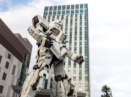 ODAIBA,TOKYO,JAPAN - Sep 2018 : The real size model of Gundam robot in Odaiba City.のeditorial素材