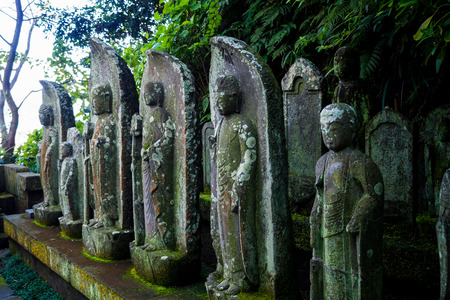Jizo chibi, the guardian of children of Hase-dera Temple. Kamakura, Japan - Sep, 2018.
