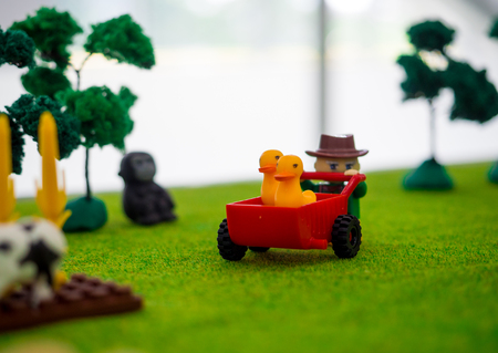 small figurines of animals, object macro , toyの写真素材