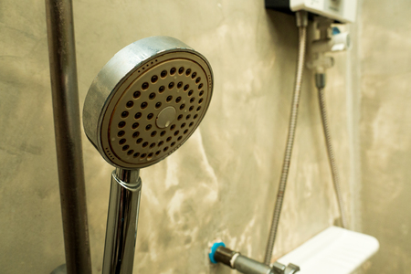 shower head in bathroom or water flow.の写真素材