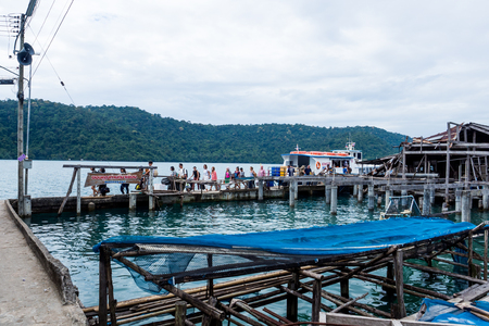 Ao Salad harbor of the koh kood Island: Thailand, Nov 2018.のeditorial素材