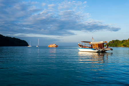 Fishing boat on koh kood island, Trat Thailand, Nov. 2018.の写真素材