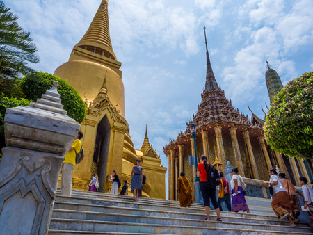 The Grand palace and Wat phra keaw in Bangkok, Thailand, May 2019のeditorial素材
