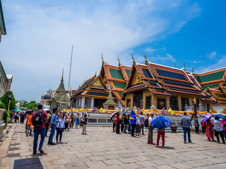 The Grand palace and Wat phra keaw in Bangkok, Thailand, May 2019のeditorial素材