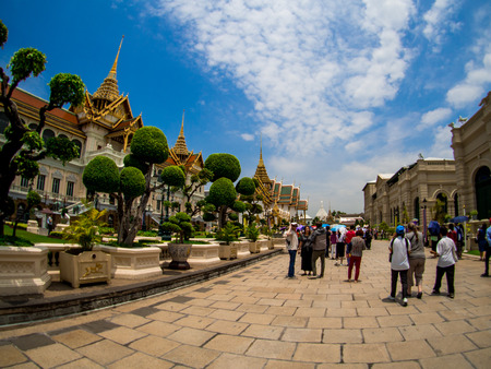 The Grand palace and Wat phra keaw in Bangkok, Thailand, May 2019のeditorial素材