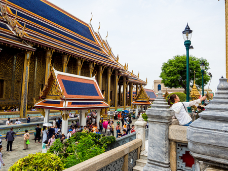 The Grand palace and Wat phra keaw in Bangkok, Thailand, May 2019のeditorial素材