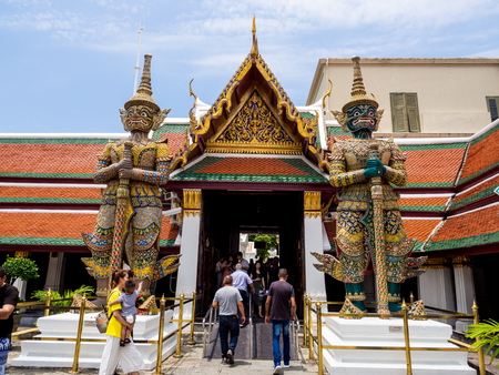 The Grand palace and Wat phra keaw in Bangkok, Thailand, May 2019のeditorial素材