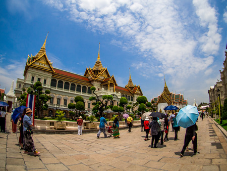 The Grand palace and Wat phra keaw in Bangkok, Thailand, May 2019のeditorial素材