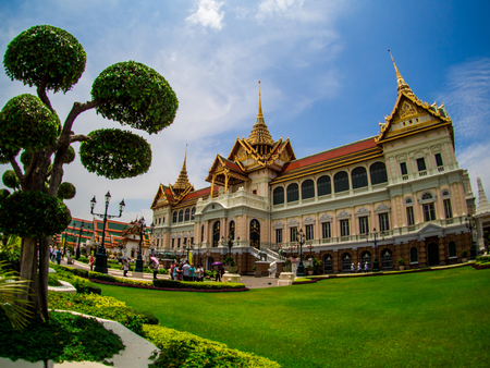The Grand palace and Wat phra keaw in Bangkok, Thailand, May 2019のeditorial素材