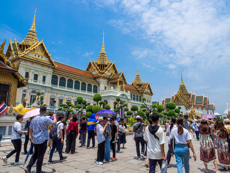 The Grand palace and Wat phra keaw in Bangkok, Thailand, May 2019のeditorial素材