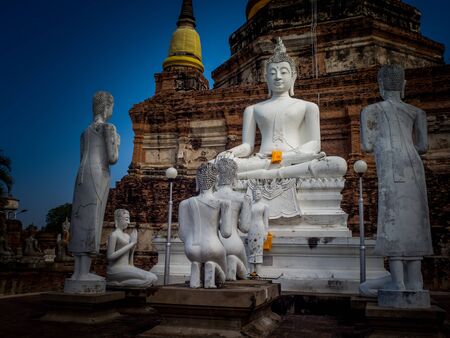 Wat Yai Chaimongkol in Ayutthaya ,Thailandの写真素材