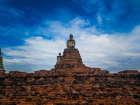 Wat Chai Watthanaram, A Heritage site in Ayutthaya, Thailand, Feb 2019の写真素材