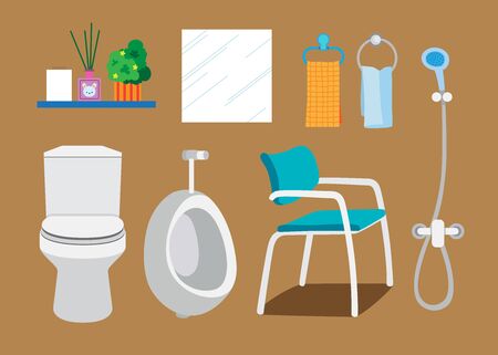 Bathroom object and furniture, Vector illustrationの写真素材