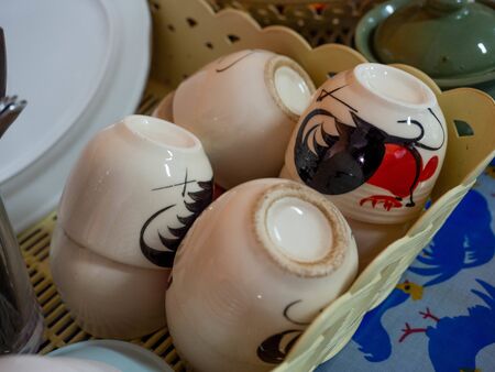 Cup of tea in a Chinese restaurant.の写真素材