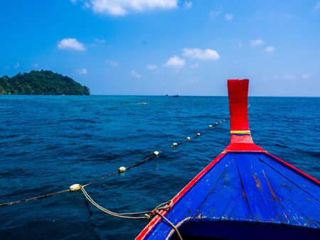 Tourist Boat to snorkeling at Surin Island, Thailandの写真素材
