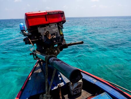 Tourist Boat to snorkeling at Surin Island, Thailandの写真素材
