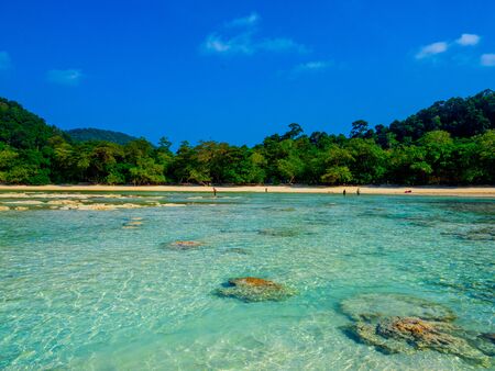 Mai Ngam Beach in Mu Koh Surin National Park, Phang-nga, Thailandの写真素材