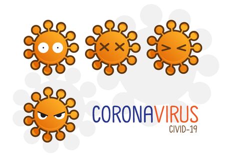 Corona Virus 2020. virus disease, Infographic, Logo, symbol & how to prevent.: Vector illustrationのイラスト素材