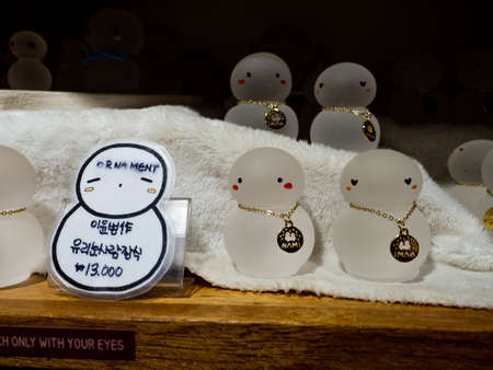 Nami Island, South Korea - Sep 20, 2019. A cute Souvenir of Namiseom Islandのeditorial素材