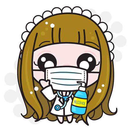 Health protection and prevention during Virus and infectious outbreak : Vector illustrationのイラスト素材