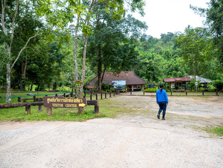 Uttaradit Province, Thailand - July, 24, 2023 : The office area of Phu Soi Dao National park. meeting point visitor or tourist for Registerのeditorial素材