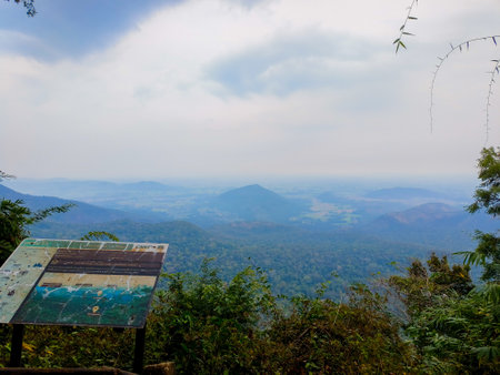 view Point  on Ramkhamhaeng National Park or we call Khao Luang Sukhothai, Thailandの写真素材