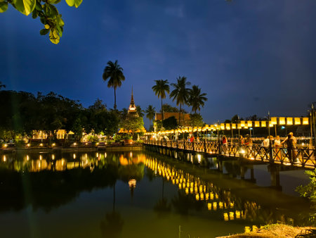 Early Morning at Trapangthong templeの写真素材