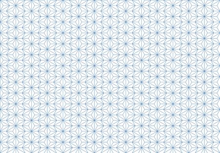 Japanese traditional hemp leaf pattern in light blue backgroundのイラスト素材
