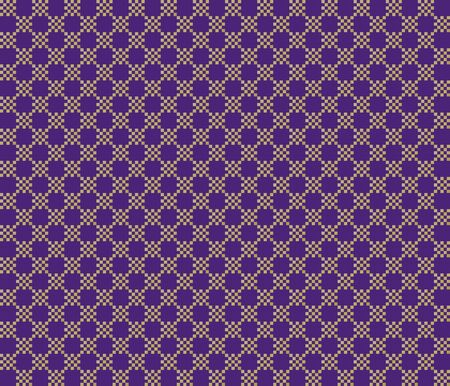 Purple and gold checkered patternのイラスト素材