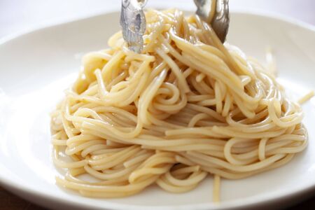Japanese style spaghetti served at Tongの写真素材