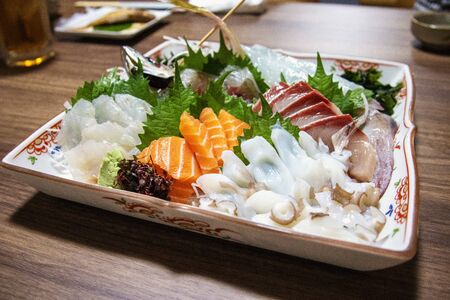 Japanese food / Sashimi platterの写真素材