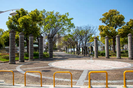 Park square on a sunny dayのeditorial素材