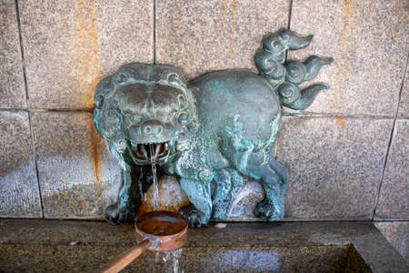 Chozuya at Namba Yasaka Shrine / April 4, 2020, Osaka City, Osaka Prefecture, Japanのeditorial素材