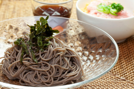 The Taste of Summer in Japan / Cold Sobaの写真素材