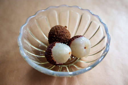 Lychee covered with scaly hard skinの写真素材
