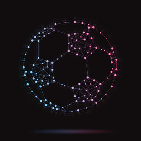 Illustration of modern vector atomic soccer ballのイラスト素材
