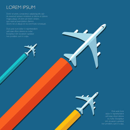 Illustration of modern vector travel flat design flyer templateのイラスト素材