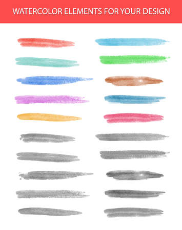 Set of vector watercolor spots for your designのイラスト素材