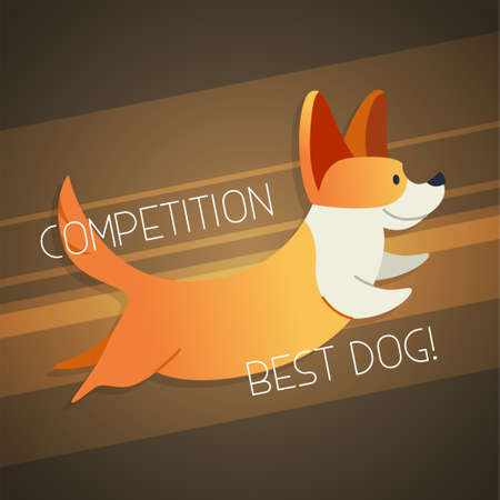 Dog - modern vector phrase flat illustration.のイラスト素材