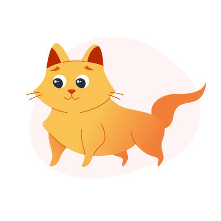 Cat - modern vector flat illustration.のイラスト素材