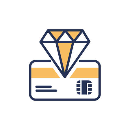 Premium Card - modern vector line design icon.のイラスト素材