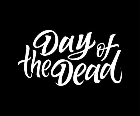 Day of the Dead - vector drawn brush letteringのイラスト素材
